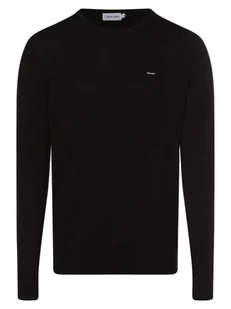 Calvin Klein Sweter z dodatkiem jedwabiu Mężczyźni Bawełna czarny jednolity, XL - Swetry męskie - miniaturka - grafika 1