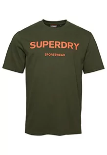 Koszulki męskie - Superdry Koszulka męska z nadrukiem, Dark Moss, XL - grafika 1
