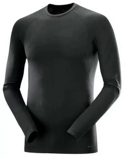 Koszulka Salomon Essential Seamless LS Deep Black - Koszulki sportowe damskie - miniaturka - grafika 1