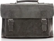 Teczki i aktówki - Belveder Torba męska ze skóry naturalnej szara BV50 - miniaturka - grafika 1