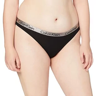 Calvin Klein Damskie stringi ze stretchem, czarny, L - Majtki damskie - miniaturka - grafika 1