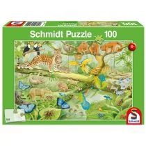 Schmidt Spiele Puzzle 100 el. Zwierzęta w dżungli 23668 - Puzzle - miniaturka - grafika 1