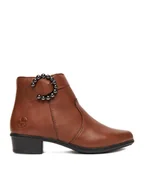 Botki damskie - Rieker Botki CEO-Y0797-24 Brązowy - miniaturka - grafika 1