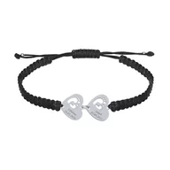 Bransoletki - Imię Dziecka Bransoletka Serce Stópki dla Mamy srebro GRAWER - miniaturka - grafika 1