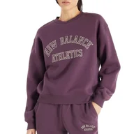 Bluzy sportowe damskie - Bluza New Balance WT43516PLN - fioletowa - miniaturka - grafika 1