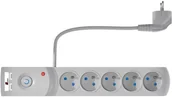Listwy zasilające - Listwa Zasilająca Antyprzepięciowa Getfort 5P 1,5M Szara Usb - miniaturka - grafika 1