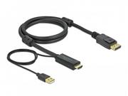 Kable komputerowe i do monitorów - Delock KABEL HDMI > DP M/M 4K 1M ZASILANY USB 85963 Zamów do 16:00 wysyłka kurierem tego samego dnia! 85963 - miniaturka - grafika 1