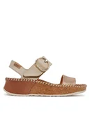 Sandały damskie - Pikolinos Sandały W1C-0709Clc1 Złoty - miniaturka - grafika 1