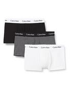 Spodenki damskie - Calvin Klein 3P Low Rise Trunk Bokserki (szorty) Mężczyźni, biały/czarny, L - miniaturka - grafika 1