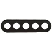 Klawisze i ramki - DPM Ramka pięciokrotna SOUL SEU5005B czarny - miniaturka - grafika 1