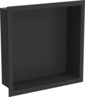 Półki łazienkowe - Mexen X-Wall-R półka wnękowa z kołnierzem 30 x 30 cm, czarna - 1970303010 - miniaturka - grafika 1