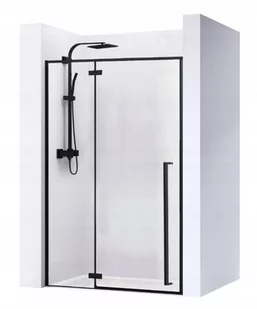 Rea K6328 Drzwi prysznicowe black mat 120Fargo - Ścianki i drzwi prysznicowe - miniaturka - grafika 1