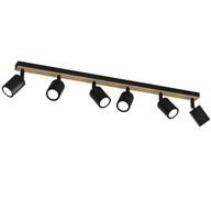 Lampy sufitowe - Czarna listwa sufitowa z reflektorami LX 9986 z serii TERRA - miniaturka - grafika 1