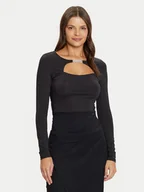 Bluzki damskie - ONLY Bluzka 15337499 Czarny Slim Fit - miniaturka - grafika 1