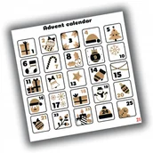 Kalendarze - Naklejki Świąteczne Adwentowy Kalendarz 10X10 N21 - miniaturka - grafika 1