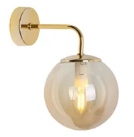 Lampy ścienne - Lampa kinkiet ścienny Siena glamour 1xE14 klosz kula szklana złoty/miodowy Light Home LH - miniaturka - grafika 1