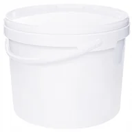 Wiadra i kastry budowlane - Wiadro plastikowe 10 Litr Białe na Żywność! - miniaturka - grafika 1