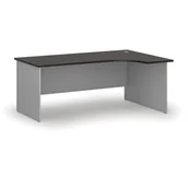 Biurka - Biurko narożne PRIMO GRAY, 1800 x 1200 mm, prawe, szary/wenge - miniaturka - grafika 1
