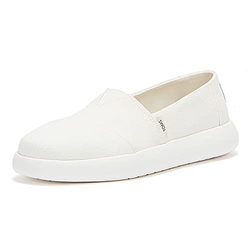 TOMS Alpargata Mallow Sneaker Espadryle damskie, Białe płótno, 39 EU