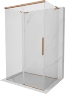 Kabiny prysznicowe - Mexen Rox-3S L kabina prysznicowa 3-ścienna rozsuwana 115 x 80 cm, transparent, miedź szczotkowana - 8C2L-115-080-65-00-3S - miniaturka - grafika 1