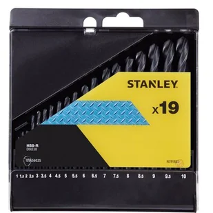 Stanley ZESTAW 19 WIERTEŁ DO METALU HSS-R 1-10 mm STA56025-QZ - Narzędzia warsztatowe - miniaturka - grafika 1