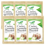 Cukier i słodziki - Bio Planet Cukier z wanilią bourbon Zestaw 6 x 15 g Bio - Żywność - miniaturka - grafika 1