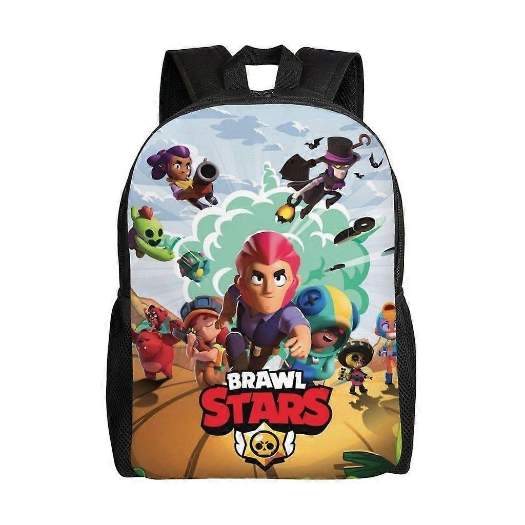 Brawl Stars Wszechstronny plecak Zmywalny plecak szkolny w stylu casual Modna torba na komputer z tkaniny Oxford Unisex-hjka2581