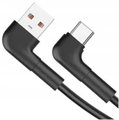 Kable USB - KABEL TYP-C SZYBKIE ŁADOWANIE QC KĄTOWY 90° 60W - miniaturka - grafika 1