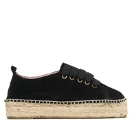 Espadryle damskie - Espadryle Manebi Lace-Up Espadrilles K 1.0 E0 Czarny - miniaturka - grafika 1