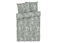 Pościel - LIVARNO home Pościel z bawełny renforcé, 160 x 200 cm (Kwiaty duże/zielone) - miniaturka - grafika 1