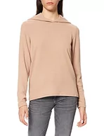 Bluzy damskie - Pieces Damska bluza z kapturem Pcpam Ls Noos, Ciepły szarobrązowy, XS - miniaturka - grafika 1
