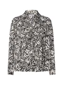 Bluzki damskie - Tommy Hilfiger Damska bluzka koszulowa Kobiety wiskoza biały|czarny wzorzysty, 38 - miniaturka - grafika 1