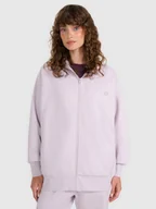 Bluzy damskie - 4F Bluza dresowa rozpinana z kapturem damska - fioletowa M - miniaturka - grafika 1