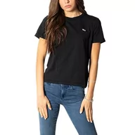 Koszulki i topy damskie - Tommy Jeans Tjw Regular Jersey T-shirt damski z dekoltem w serek, Czarny, M - miniaturka - grafika 1