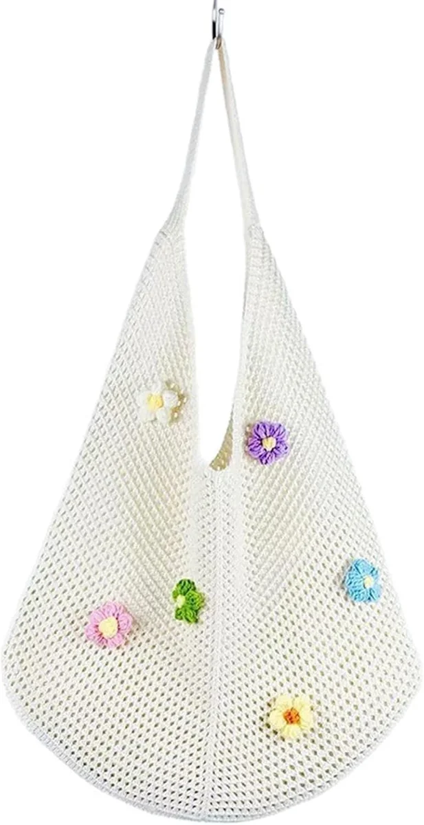 TORBA PLAŻOWA TKANA 24.80X38CM DUŻA ZAKUPY PODRÓŻ WAKACJE