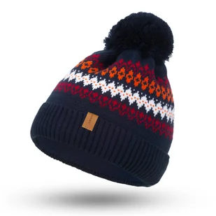 NANDY CZAPKA MĘSKA POMPONEM NA ZIMĘ CIEPŁA OCIEPLANA POLAR ZIMOWA NORWESKA - NCM-2311242-19 - Czapki męskie - miniaturka - grafika 1