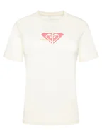 Koszulki i topy damskie - Roxy T-Shirt Oceanregular ERJZT06078 Écru Regular Fit - miniaturka - grafika 1
