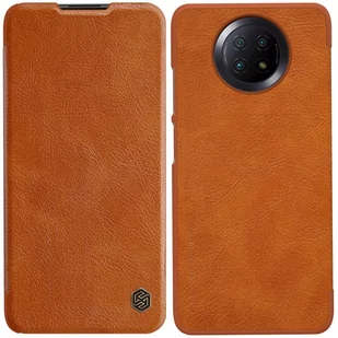 Nillkin Qin skórzana kabura etui Xiaomi Redmi Note 9T 5G brązowy - Etui i futerały do telefonów - miniaturka - grafika 1