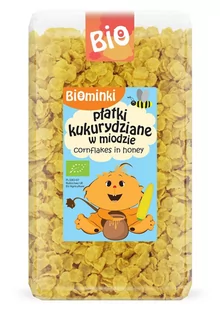 Płatki Kukurydziane w Miodzie BIO 300g - Biominki - Dodatki do kaszek - miniaturka - grafika 1