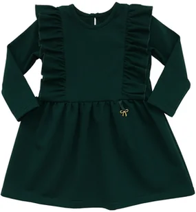 Sukienka świąteczna z falbankami Revaj zielona 86 - Sukienki - miniaturka - grafika 1