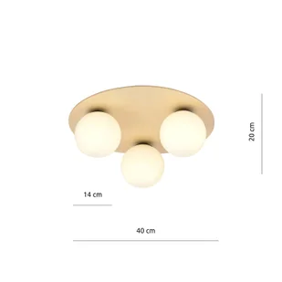 Emibig Kenzo lampa sufitowa 3-punktowa brązowa/biała 1142/3B 1142/3B - Lampy sufitowe - miniaturka - grafika 5