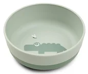 Miseczki i talerzyki dla dzieci - Miseczka Dla Dzieci Foodie Croco Green Done By Deer - miniaturka - grafika 1