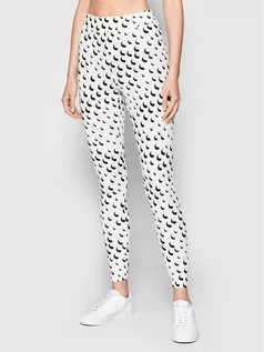 Spodnie damskie - Vero Moda Legginsy Tessa 10264162 Biały Slim Fit - grafika 1