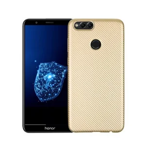 Etui Carbon Fiber Huawei Honor 7X złoty /gold - Etui i futerały do telefonów - miniaturka - grafika 1