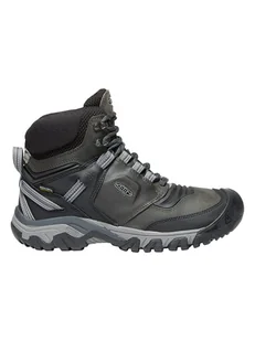 Keen Skórzane botki turystyczne "Ridge Flex Mid" w kolorze czarnym - Buty trekkingowe męskie - miniaturka - grafika 1