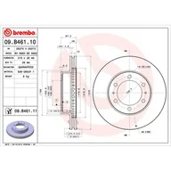 Tarcze hamulcowe - Tarcza hamulcowa BREMBO 09.B461.11 - miniaturka - grafika 1