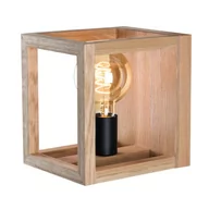 Lampy ścienne - Spotlight Ekologiczna LAMPA ścienna KAGO 9159174 drewniana OPRAWA kostka kinkiet kwadratowy cube dąb olejowany czarna 9159174 - miniaturka - grafika 1