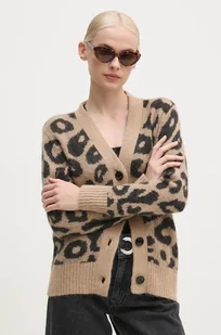Joop! kardigan wełniany kolor beżowy 30043672 - Swetry damskie - miniaturka - grafika 1