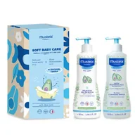 Kosmetyki kąpielowe dla dzieci - MUSTELA Zestaw Soft Baby Care: Delikatny żel do mycia, 500ml + Woda oczyszczająca, 500ml >> 0zł za wysyłkę przy zakupach od 149 zł << - miniaturka - grafika 1