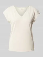 Koszulki i topy damskie - T-shirt o kroju comfort fit z mieszanki modalu model ‘FREE’ - miniaturka - grafika 1